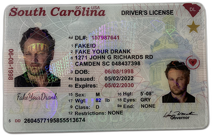 New South Carolina Fake ID - Duplicates Included